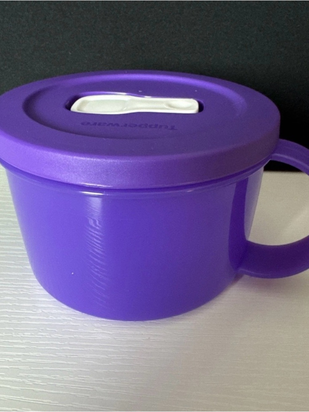 Tupperware Crystalwave Plus Soup Mug Purple 2 cup / 500ml new microwavable